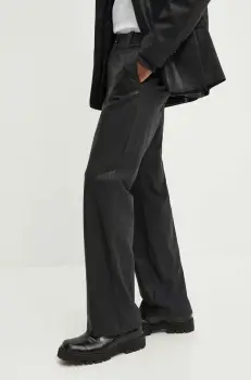 Diesel pantaloni din lana P-STANLEY culoarea negru, drept, A14146.0IPAA imagine