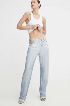 Diesel pantaloni P-SARKY femei, lat, high waist, A12870.0LJAX imagine