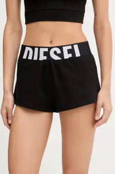Diesel pantaloni scurti ARIANNA-D-POP culoarea negru, uni, high waist, A17659.0IKBJ imagine