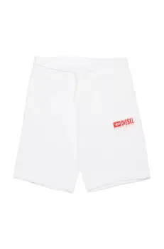 Diesel pantaloni scurti din bumbac pentru copii PBASESHORT SHORTS culoarea alb, J02236 imagine