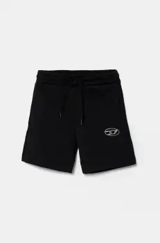 Diesel pantaloni scurti din bumbac pentru copii PMACISHORT SHORTS culoarea negru, talie reglabila, J02239 imagine