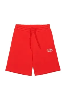 Diesel pantaloni scurti din bumbac pentru copii PMACISHORT SHORTS culoarea rosu, talie reglabila, J02239 imagine