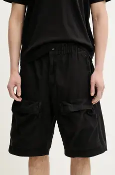 Diesel pantaloni scurti P-BEECK-SHORT SHORTS barbati, culoarea negru, A14762.0NJBP imagine
