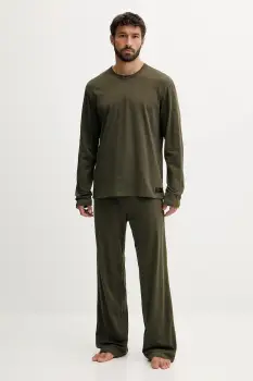 Diesel pijamale de bumbac SET-ADRIAN-UTLT culoarea gri, uni, A19505.0PJBB imagine