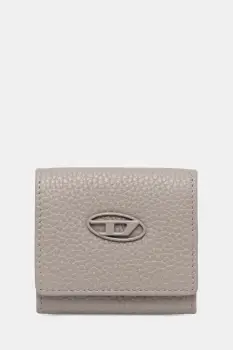 Diesel portofel de piele HISSU EVO HISSU EVO culoarea gri, X10300.P0685 imagine