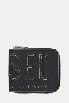Diesel portofel DSL 3D DSL 3D- BI FOLD COIN ZI culoarea negru, X10007.P8078 imagine