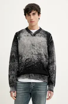 Diesel pulover de bumbac K-VELI KNITWEAR barbati, culoarea gri, light, A16878.0BEAR imagine