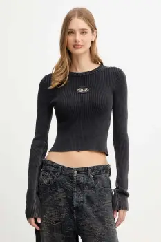 Diesel pulover de bumbac M-ANCHOR-A culoarea negru, light, A14810.0AKBQ imagine