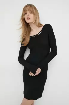 Diesel rochie culoarea negru, mini, drept imagine