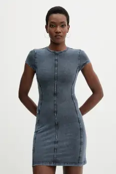 Diesel rochie D-CUPSLEEVES culoarea bleumarin, mini, evazati, A19517.0KIBY imagine