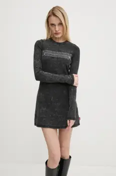 Diesel rochie D-ERCO DRESS culoarea gri, mini, evazati, A17318.0AKBU imagine