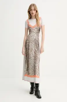 Diesel rochie D-ILE DRESS culoarea gri, maxi, drept, A16602.0CLBP imagine