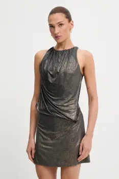 Diesel rochie D-KARAM culoarea auriu, mini, mulata, A18560.0NKCU imagine