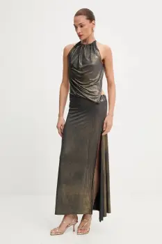 Diesel rochie D-KARAM-LONG culoarea auriu, maxi, mulata, A18559.0NKCU imagine