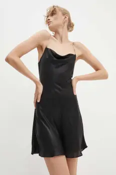 Diesel rochie D-MINTY culoarea negru, mini, evazati, A14385.0QJAR imagine