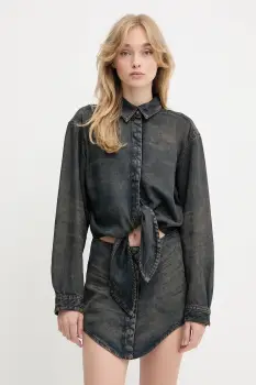 Diesel rochie DE-SUSAN-S culoarea gri, midi, drept, A19018.068TE imagine