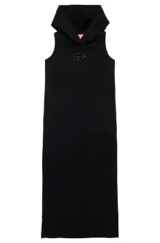 Diesel rochie din bumbac pentru copii DYTES DRESS culoarea negru, midi, drept, J02203 imagine