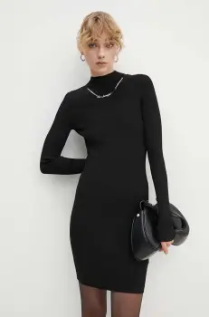 Diesel rochie M-ANGO-LS culoarea negru, mini, mulata, A15210.0KMAT imagine