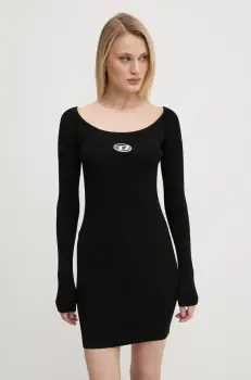 Diesel rochie M-VERA DRESS culoarea negru, mini, mulata, A14188.0DLAX imagine