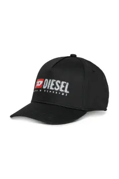 Diesel sapca de baseball din bumbac pentru copii FALBIP HAT culoare neagra J02390 imagine