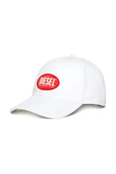 Diesel sapca de baseball din bumbac pentru copii FCORRYJACQWASH HAT culoare alba J02336 imagine