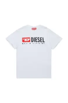 Diesel tricou de bumbac pentru copii TADJUSTK14 T-SHIRT culoarea alb, cu imprimeu, J02475 imagine