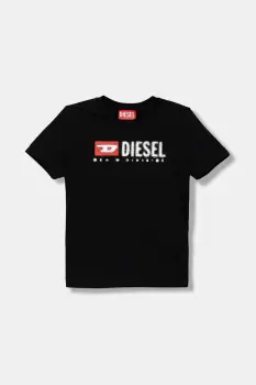 Diesel tricou de bumbac pentru copii TADJUSTK14 T-SHIRT culoarea negru, cu imprimeu, J02475 imagine