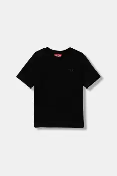 Diesel tricou de bumbac pentru copii TBOGGYMEGOVALD OVER T-SHIRT culoarea alb, cu imprimeu, J02276 imagine