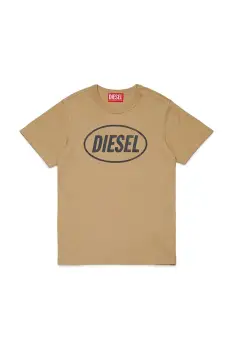 Diesel tricou de bumbac pentru copii TUNDRA T-SHIRT culoarea bej, cu imprimeu, J02464 imagine