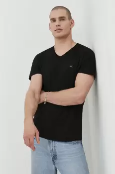 Diesel tricou din bumbac 3-pack barbati, culoarea negru, neted imagine