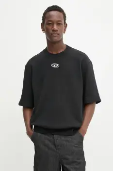 Diesel tricou din bumbac S-COOLING-L1 culoarea negru, uni, A11580.0BMBJ imagine