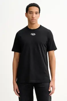 Diesel tricou din bumbac T-ADJUST-OD culoarea negru, cu imprimeu, A17880.0CLBR imagine