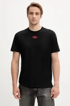 Diesel tricou din bumbac T-ADJUST-OD culoarea negru, cu imprimeu, A17880.0CLBR imagine