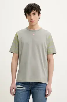 Diesel tricou din bumbac T-ADJUST-R23 T-SHIRT barbati, culoarea verde, modelator, A16614.0QLAA imagine