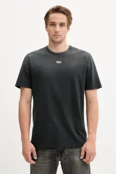 Diesel tricou din bumbac T-ADJUST-T1 culoarea negru, cu imprimeu, A19630.0CHBI imagine