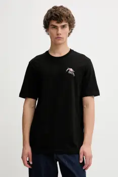 Diesel tricou din bumbac T-ADJUST-T3 culoarea negru, cu imprimeu, A18668.0QIAM imagine