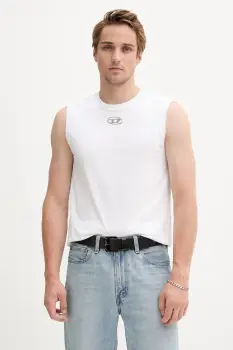 Diesel tricou din bumbac T-BISCO culoarea alb, A15372.0CLBR imagine