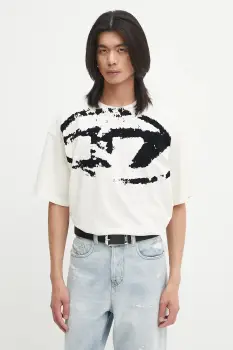 Diesel tricou din bumbac T-BOXT-N14 culoarea bej, modelator, A13049.0DQAU imagine