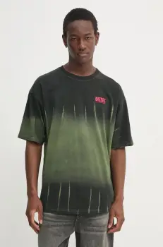 Diesel tricou din bumbac T-BOXT-R3 T-SHIRT barbati, culoarea verde, modelator, A16121.0SLBQ imagine