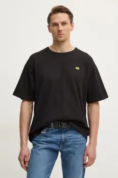 Diesel tricou din bumbac T-BOXT-R30 T-SHIRT barbati, culoarea negru, neted, A16400.0QIAM imagine