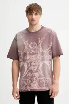 Diesel tricou din bumbac T-BOXT-T13 culoarea maro, cu imprimeu, A19314.0KIBW imagine