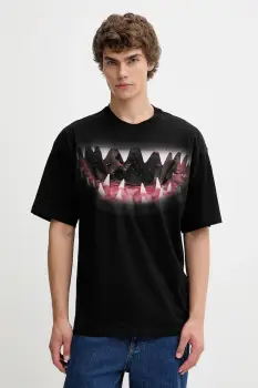 Diesel tricou din bumbac T-BOXT-T21 culoarea negru, cu imprimeu, A19617.0PLAT imagine