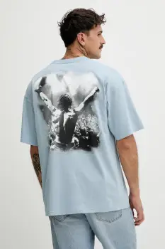 Diesel tricou din bumbac T-BOXT-T23 cu imprimeu, A18731.0PLAT imagine