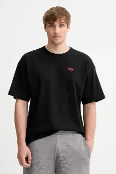Diesel tricou din bumbac T-BOXT-T6 culoarea negru, uni, A18535.0AIJU imagine