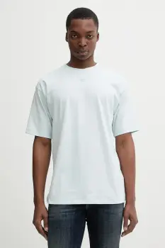 Diesel tricou din bumbac T-LUCIEN-IHBI culoarea turcoaz, uni, A21562.0PLAT imagine