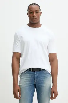 Diesel tricou din bumbac T-MADJUST-R2 T-SHIRT barbati, culoarea alb, cu imprimeu, A16432.0SKAF imagine