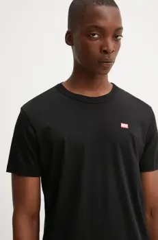 Diesel tricou din bumbac T-MIEGOR-K77 barbati, culoarea negru, cu imprimeu, A14819.0SKAF imagine