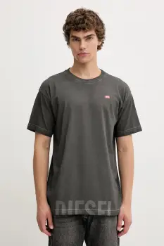 Diesel tricou din bumbac T-NORM-T7 culoarea gri, cu imprimeu, A18739.0IKBQ imagine