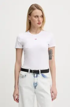 Diesel tricou din bumbac T-UNCUTIE-LONG-D T-SHIRT femei, culoarea alb, A14962.0GRAI imagine
