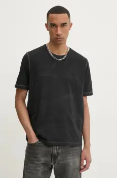 Diesel tricou T-ADJUST-R13 T-SHIRT barbati, culoarea negru, cu imprimeu, A16428.0LJBS imagine